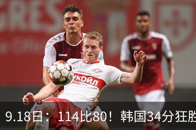 9.18日：114比80！韩国34分狂胜约旦晋级4强，中国男篮收到两个坏消息，李贤重这关怎么过